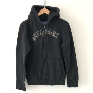 American Eagle Sherpa-Lined Zip-Up Hoodie